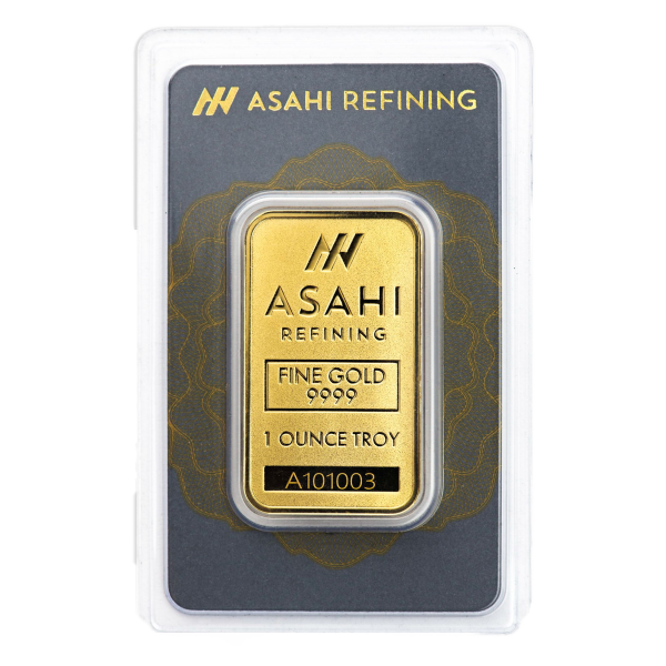 1oz GOLD ASAHI BAR front