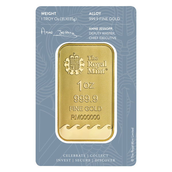 1oz GOLD BRITANNIA BAR front