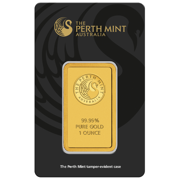1oz GOLD PERTH BAR front